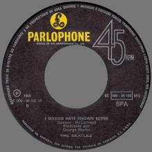 BEATLES DISCOGRAPHY PORTUGAL 110 A - YESTERDAY ⁄ I SHOULD HAVE KNOWN BETTER - 8E 006-06103 F - pic 5