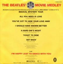 BEATLES MOVIE MEDLEY - I'M HAPPY JUST TO DANCE WITH YOU - 1976 ⁄ 1987 - 1C 006-07 627 - 1 - SLEEVES - pic 1