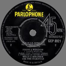 BILLY J. KRAMER WITH THE DAKOTAS - FROM A WINDOW - GEP 8921 - UK - EP - pic 5