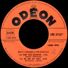 BILLY J. KRAMER WITH THE DAKOTAS - I'LL KEEP YOU SATISFIED ⁄ I'LL BE ON MY WAY - SOE 3753 - FRANCE - EP - pic 5
