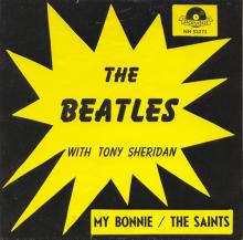 Beatles Discography Belgium 002 My Bonnie ⁄ The Saints - Polydor 52 273 A - Trad . - Type 2 - pic 2