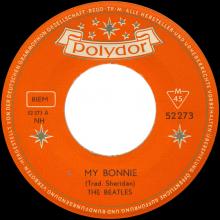 Beatles Discography Belgium 002 My Bonnie ⁄ The Saints - Polydor 52 273 A - Trad . - Type 2 - pic 3
