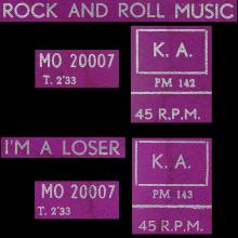 Beatles Discography Belgium 020 - a - b - c - d Rock And Roll Music ⁄ I'm A Loser MO 20007 - Purple Label - pic 8