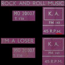 Beatles Discography Belgium 020 - a - b - c - d Rock And Roll Music ⁄ I'm A Loser MO 20007 - Purple Label - pic 13