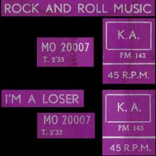 Beatles Discography Belgium 020 - a - b - c - d Rock And Roll Music ⁄ I'm A Loser MO 20007 - Purple Label - pic 14