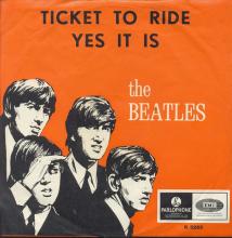 THE BEATLES DISCOGRAPHY BELGIUM 029 - TICKET TO RIDE / YES IT IS - R 5265 - pic 1