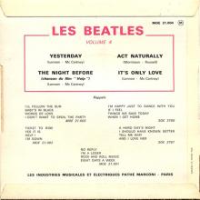 Beatles Discography Belgium 028 LES BEATLES Vol.4 - MOE 21 004 - pic 1
