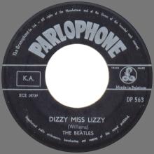 THE BEATLES DISCOGRAPHY BELGIUM 035 - 036 - DIZZY MISS LIZZY / YESTERDAY - DP 563 - pic 5