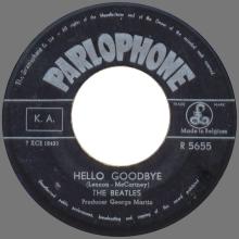 THE BEATLES DISCOGRAPHY BELGIUM 060 - HELLO , GOODBYE / I AM THE WALRUS - R 5655 - pic 1