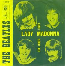 THE BEATLES DISCOGRAPHY BELGIUM 065 - LADY MADONNA / THE INNER LIGHT - R 5675 - pic 1