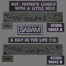 THE BEATLES DISCOGRAPHY BELGIUM 079 - SGT. PEPPER'S L H C B /WITH A LITTLE HELP FROM MY FRIENDS /A DAY IN THE LIFE - 4C006-06843 - pic 5