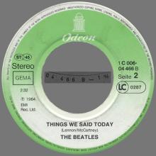 A HARD DAY'S NIGHT - THINGS WE SAID TODAY - 1976 / 1987 - 1 C 006-04 466 - 2 - RECORDS  - pic 10