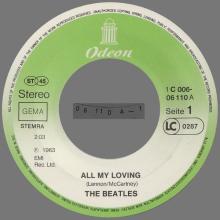 ALL MY LOVING - I WANNA BE YOUR MAN - 1976 / 1987 - 1C 006-06 110 - 2 - RECORDS - pic 7