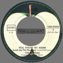 LET IT BE - YOU KNOW MY NAME (LOOK UP THE NUMBER) - 1976 / 1987 - 1C 006-04 353 - 1C 006-04 353 M - 2 - RECORDS - pic 6