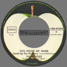 LET IT BE - YOU KNOW MY NAME (LOOK UP THE NUMBER) - 1976 / 1987 - 1C 006-04 353 - 1C 006-04 353 M - 2 - RECORDS - pic 8