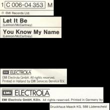 LET IT BE - YOU KNOW MY NAME (LOOK UP THE NUMBER) - 1976 / 1987 - 1C 006-04 353 - 1C 006-04 353 M - 1 - SLEEVES - pic 5
