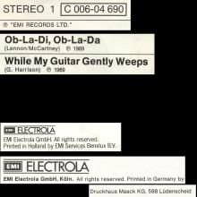 OB-LA-DI, OB-LA-DA - WHILE MY GUITAR GENTLY WEEPS - 1976 / 1987 - 1C 006-04 690 - 1 - SLEEVES - pic 5