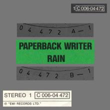 PAPERBACK WRITER - RAIN - 1976 / 1987 - 1C 006-04 472 - 2 - RECORDS - pic 1