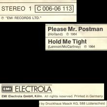 PLEASE MR. POSTMAN - HOLD ME TIGHT - 1976 / 1987- 1C 006-06 113 - 1 - SLEEVES - pic 4