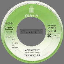 PLEASE PLEASE ME - ASK ME WHY - 1976 / 1987 - 1C 006-04 451 - 2 - RECORDS - pic 8