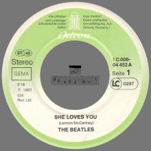 SHE LOVES YOU - I'LL GET YOU - 1976 / 1987 - 1C 006-04 452 - 2 - RECORDS - pic 13
