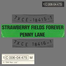 STRAWBERRY FIELDS FOREVER - PENNY LANE - 1976 / 1987 - 1C 006-04 475 M - 2 - RECORDS - pic 1