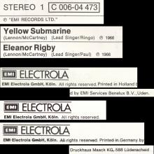 YELLOW SUBMARINE - ELEANOR RIGBY - 1976 / 1987 - 1C 006-04 473 - 1 - SLEEVES - pic 6