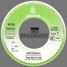 YESTERDAY - I SHOULD HAVE KNOWN BETTER - 1976 - 1987 - 1C 006-06 103 - 2 - RECORDS - pic 9