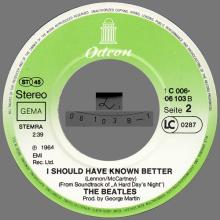 YESTERDAY - I SHOULD HAVE KNOWN BETTER - 1976 - 1987 - 1C 006-06 103 - 2 - RECORDS - pic 10