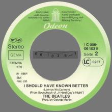 YESTERDAY - I SHOULD HAVE KNOWN BETTER - 1976 - 1987 - 1C 006-06 103 - 2 - RECORDS - pic 12