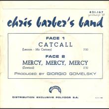 CHRIS BARBER'S BAND - CATCALL - FRANCE - MARMALADE - 45 T SIMPLE 421 167 - pic 2