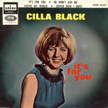 CILLA BLACK - IT'S FOR YOU - SPAIN - DSOE 16.627 - EP - B - pic 1