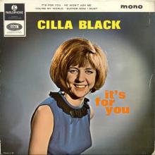 CILLA BLACK - IT'S FOR YOU  - UK - GEP 8916 - EP - pic 1