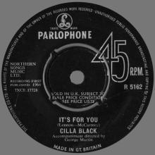 CILLA BLACK - IT'S FOR YOU - UK - R 5162 - pic 1
