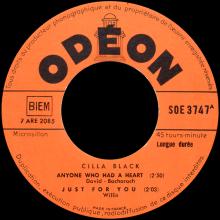 CILLA BLACK - LOVE OF THE LOVED - FRANCE - SOE 3747 - EP - pic 1