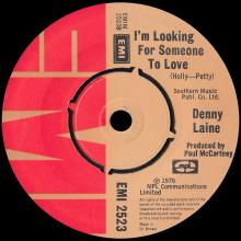 DENNY LAINE - IT'S SO EASY ⁄ LISTEN TO ME - I'M LOOKING FOR SOMEONE TO LOVE - UK - EMI 2523  - pic 5