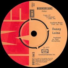 DENNY LAINE - MOONDREAMS - HARTBEAT - UK - EMI 2588 - pic 3