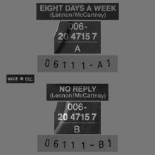 EIGHT DAYS A WEEK - NO REPLY - 1992 - 006- 20 4715 7 - 2 - RECORDS - pic 1