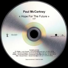 2014 12 08 - PAUL MCCARTNEY DISCOGRAPHY - HOPE FOR THE FUTURE - ONE TRACK - VERSION 2 - pic 1