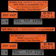 FRANCE THE BEATLES EP POLYDOR - 1964 02 19 - LES BEATLES - POLYDOR 21914 Médium  - pic 4