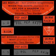 FRANCE THE BEATLES EP POLYDOR - 1964 04 19 - LES BEATLES - POLYDOR 21914 Médium - NEW RED LABEL - pic 1