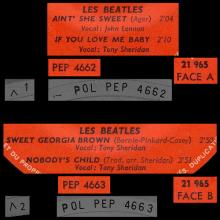 FRANCE THE BEATLES EP POLYDOR - 1964 07 00 - LES BEATLES - POLYDOR 21996 Médium - NEW RED LABEL 2 - IF YOU LOVE ME BABY - pic 1
