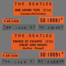 FRANCE THE BEATLES JUKE-BOX 45 - 1963 11 20 - B 2 - S0 10091 - SHE LOVES YOU ⁄ TWISTE ET CHANTE - pic 1