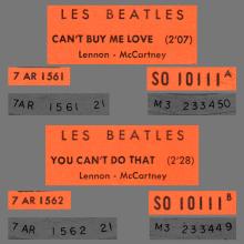 FRANCE THE BEATLES JUKE-BOX 45 - 1964 04 16 - A 2 - S0 10111 - CAN'T BUY ME LOVE ⁄ YOU CAN'T DO THAT - pic 1