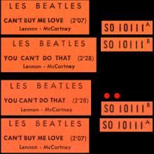 FRANCE THE BEATLES JUKE-BOX 45 - 1964 04 16 - A 2 - S0 10111 - CAN'T BUY ME LOVE ⁄ YOU CAN'T DO THAT - pic 1
