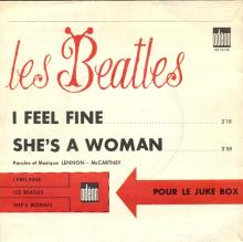 FRANCE THE BEATLES JUKE-BOX 45 - 1964 12 00 - A - S0 10125 - I FEEL FINE ⁄ SH'S A WOMAN - pic 2