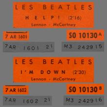 FRANCE THE BEATLES JUKE-BOX 45 - 1965 07 29 - A 2 - S0 10130 - HELP ! ⁄ I'M DOWN  - pic 1