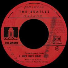 FRANCE THE BEATLES JUKE-BOX 45 - C - 1966 00 00 - FOS 20.050 A HARD DAY'S NIGHT ⁄ I SHOULD HAVE KNOWN BETTER  - pic 1