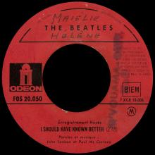 FRANCE THE BEATLES JUKE-BOX 45 - C - 1966 00 00 - FOS 20.050 A HARD DAY'S NIGHT ⁄ I SHOULD HAVE KNOWN BETTER  - pic 1