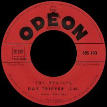 FRANCE THE BEATLES JUKE-BOX 45 - C - 1966 03 17 - FOS 103 - WE CAN WORK IT OUT⁄ DA TRIPPER  - pic 1